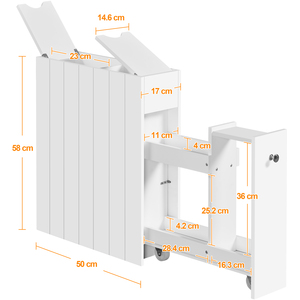 Bathroom Compact Freestanding Storage Cabinet - White by Yaheetech