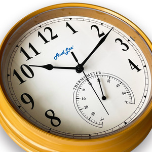 Tub Wall Clock with Thermometer by Audlee