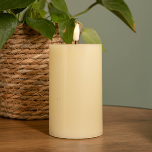 Cream Wax Melted Pool Effect Candle with Timer Function - Cream by Samuel Alexander