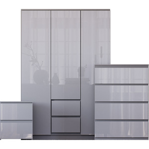 Vida Designs Glinton 3 Piece FSC Bedroom Set - Grey by Vida Designs