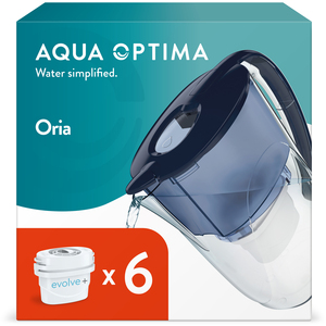 Oria Water 2.8L Filter Jug - Blue / 6 pack by Aqua Optima