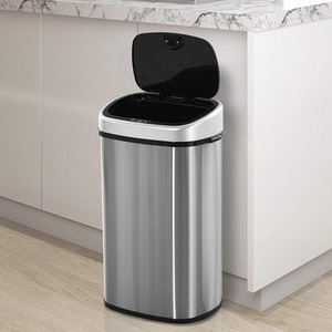 HOMCOM Sensor Waste Bin - Silver / 58l by HOMCOM