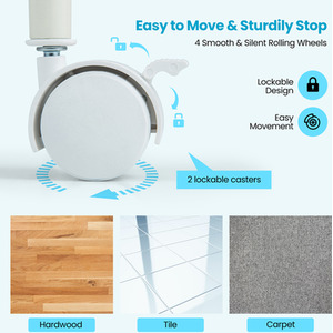 6 Drawers Rolling Storage Cart - White by Costway