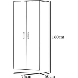 3 Piece Wardrobe Set Bedside 4 Drawer Cabinet Bedroom Furniture - White by Wyld and Coco