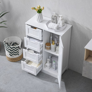 Priano 4 Drawer 1 Door Freestanding Unit - White by Vida Designs