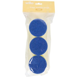 Pack of 3 Dual Layer Scouring Sponges - Blue