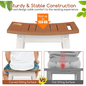 Shower Bench Seat Shower Stool by Costway