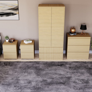 Denver Bedroom Set (2 Drawer Bedside (x2), 3 Drawer Chest, 2 Door Wardrobe) by Vida Designs