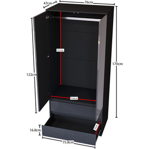 Vida Designs Glinton 3 Piece FSC Certified Bedroom Set - Black by Vida Designs