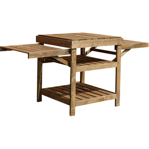 Wooden Pizza Oven BBQ Table Pressure Treated - Brown by Waltons
