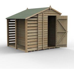 4LIFE 5x7 Apex Shed with Lean To - Installation Included / 0 by Forest Garden
