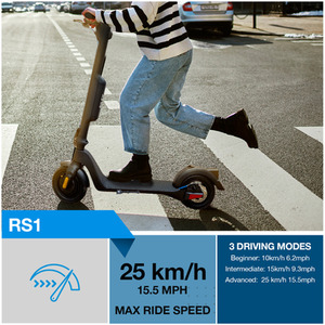 RS1 Electric Scooter - 350W - Black by Riley Scooters