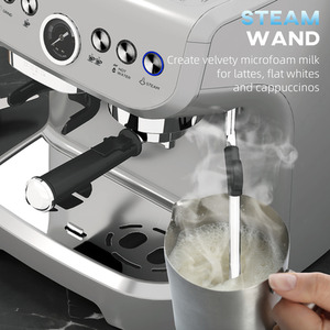 HOMCOM Espresso Machine with Integrated Bean Grinder Steam Wand by HOMCOM