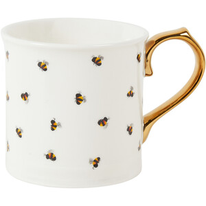 Gold Handle Mug - White