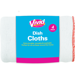 Pack of 4 Dish Cloths by Vivid