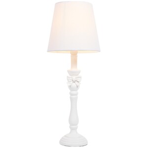 Bow Detail Table Lamp - White