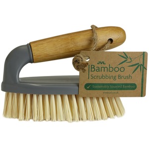 JVL Bamboo All Purpose Scrubbing Brush - Yellow by JVL