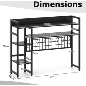 Desktop Display Rack - Black by Costway