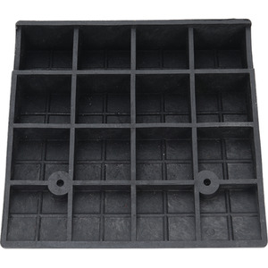 Set of 2 Striped Rubber Non-Slip Car Ramps - Black / 50*50*11cm by Livingandhome