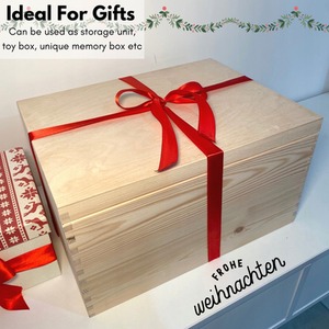 Multi-Purpose Wood Storage Box with Lid - Cream by NOVECRAFTO