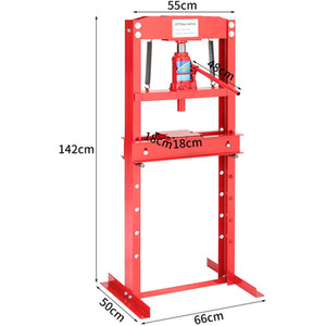 20 Ton Floor Standing Hydraulic Press Machine - Red by Livingandhome