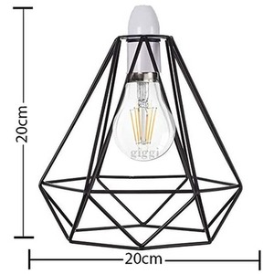 Metal Cage Pendant Light Shade - Black by Giggi