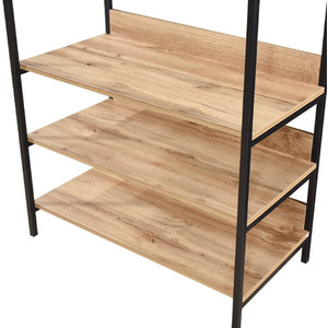 Alva Pair of Double Open Wardrobes with 2 Drawers and 4 Shelves - Oak by Swish Furniture