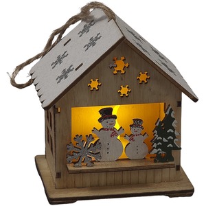 Wooden Hanging House - Light Brown/Neutral by SnowTime