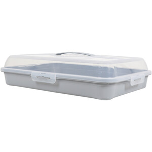 Home Baking Rectangle Cake Carry Box - Grey