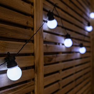 Set of 10 Connectable Party Festoon Lights with LEDs - White by Samuel Alexander