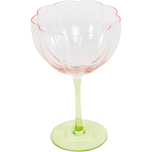 Flower Gin Glass - Pink and Green