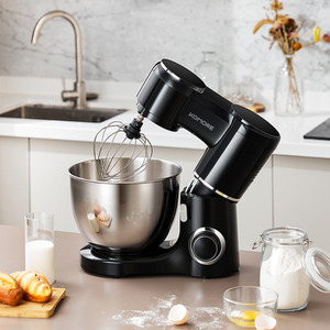 Household Electric Stand Mixer with Splash Guard - Black by Livingandhome