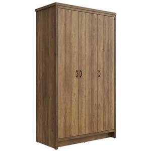 Brown 4 Piece Set 3 Door Wardrobe 4 drawer chest and 2 Bedside Tables - Brown by Wyld and Coco