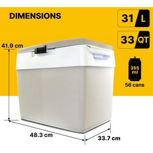 Koolatron 12V Electric Cool Box, 31L - Grey by Koolatron