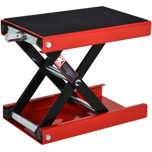 DURHAND 500kg Steel Motorbike Repair Lift - Black and red by DURHAND