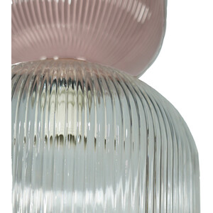 Cerelia Glass Pendant - Pink and Clear