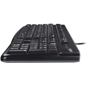 Logitech K120 US Layout Wired Standard Keyboard With Protective Cover - Black by Logitech