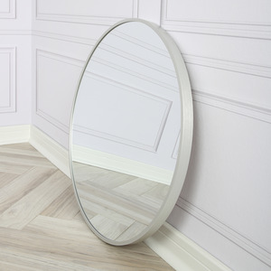 Pandora Round Mirror - 80 x 80cm - Silver by Home Garden Direct