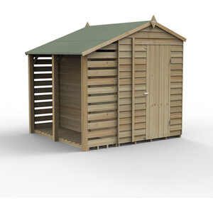 4LIFE 5x7 Apex Shed with Lean To - Installation Included / 0 by Forest Garden