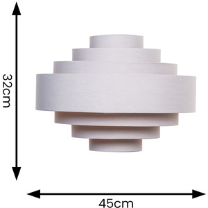 Sette Grey Ceiling Pendant Shade - Grey by ValueLights