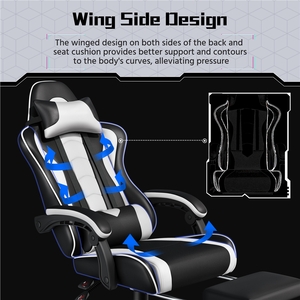 Yaheetech Ergonomic High Back Gaming Chair - White by Yaheetech