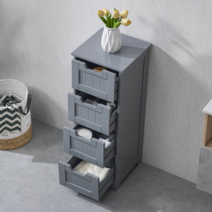 Priano 4 Drawer Freestanding Unit - Light Grey by Vida Designs