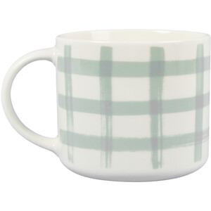 Gingham Yellow or Green Drum Mug - Yellow or Green