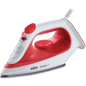 Braun 1900W Texstyle 1 Steam Iron - Red by Braun