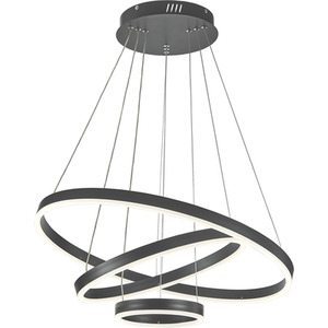 Acrylic Round LED Pendant Light with 3 Rings - White Light by Livingandhome