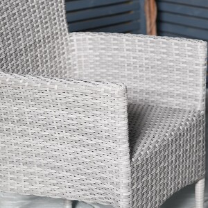 Madrid 5 Piece Rattan Dining Set - Grey by Malay