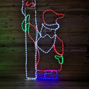 Santa With Tree LED Christmas Archway Rope Light - Red by Samuel Alexander