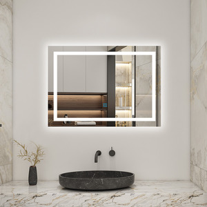 Bathroom Mirror with Lights, Dimmable by AicaBathroom