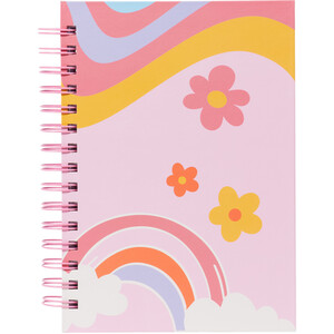 Daisies and Dreams Chunky A5 Notebook - Pink by i-doodle