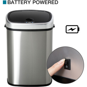 HOMCOM Sensor Waste Bin - Silver / 48l by HOMCOM